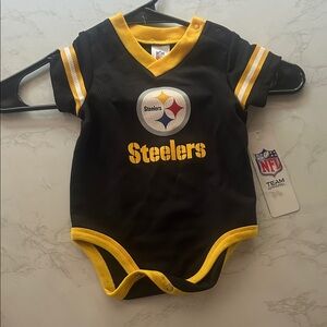 NFL Steelers Infant Bodysuit Black and Gold